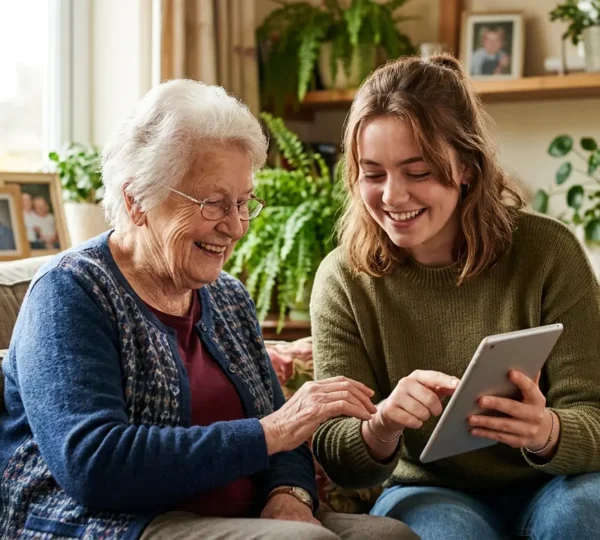 Digitale verbinding tussen jong en oud via buurtapp technologie