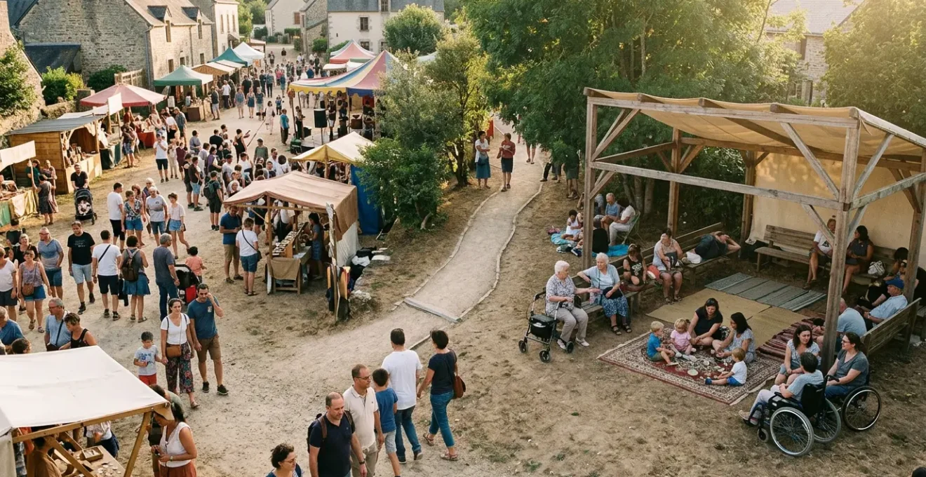Gezellig dorpsfeest met rustgevende rustruimte en diverse bezoekers