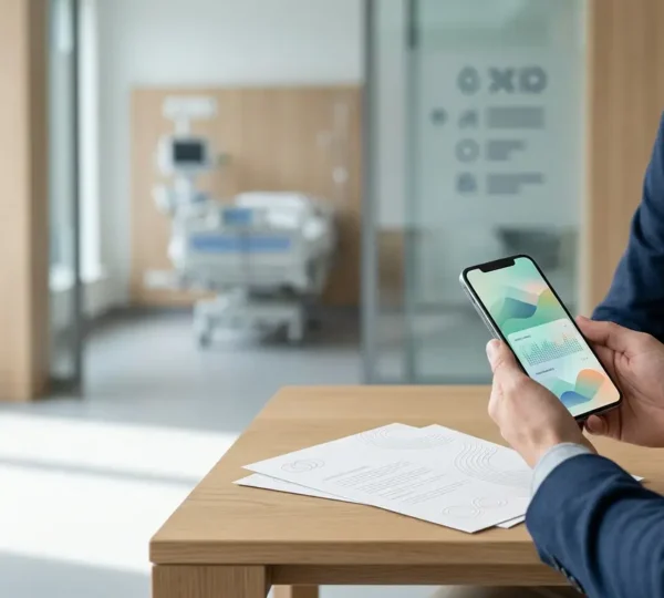 Digitale gezondheidszorg met therapie-apps en verzekeringsdocumenten