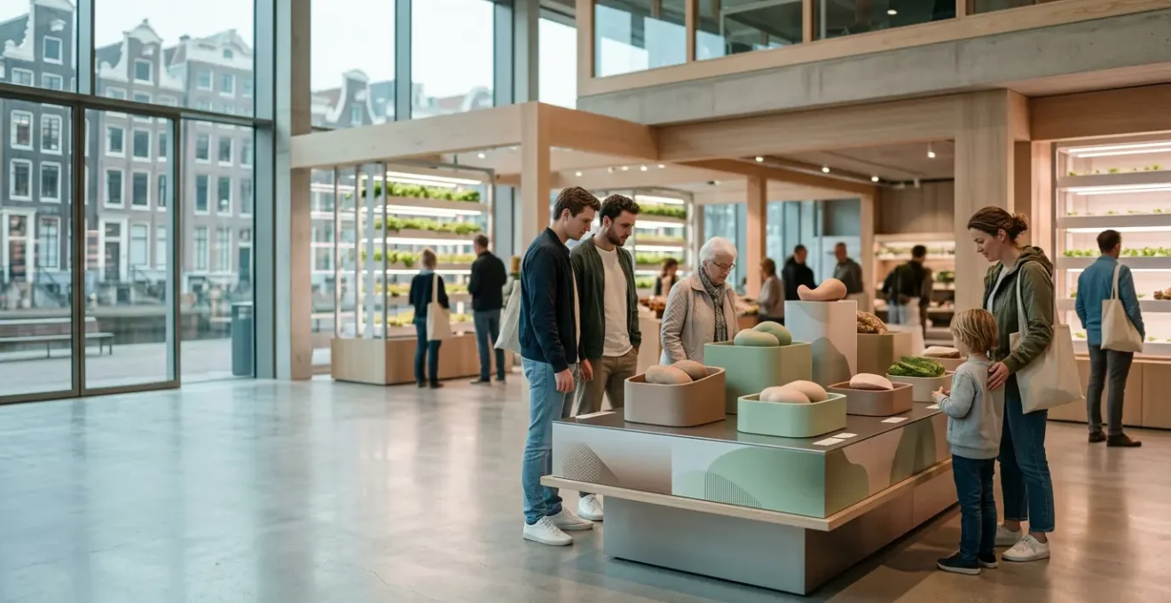 Nederlandse consumenten ontdekken kweekvlees en insectenburgers in moderne supermarkt