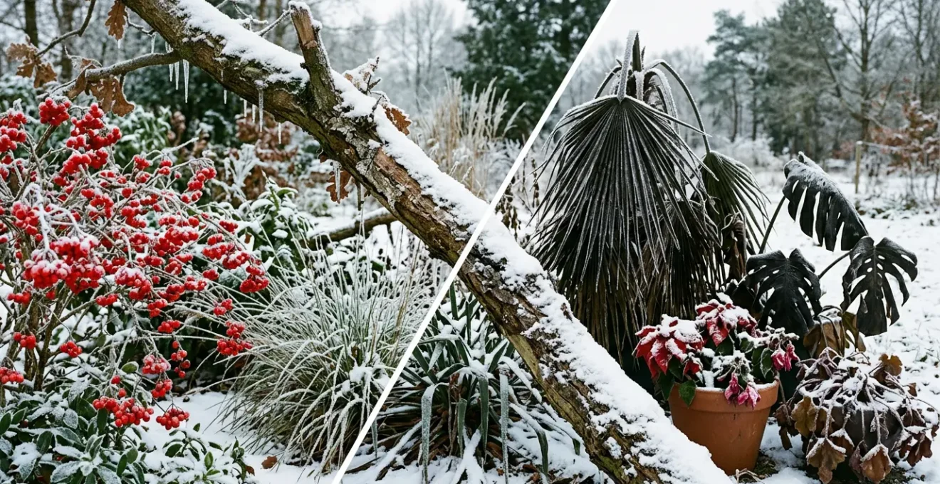 Contrast tussen winterharde inheemse Nederlandse planten en kwetsbare exotische tuincentrumplanten