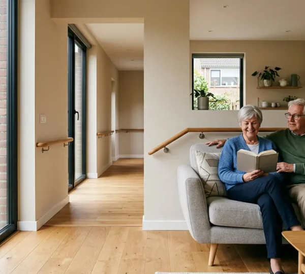 Moderne seniorenwoning met open leefruimte en slimme aanpassingen