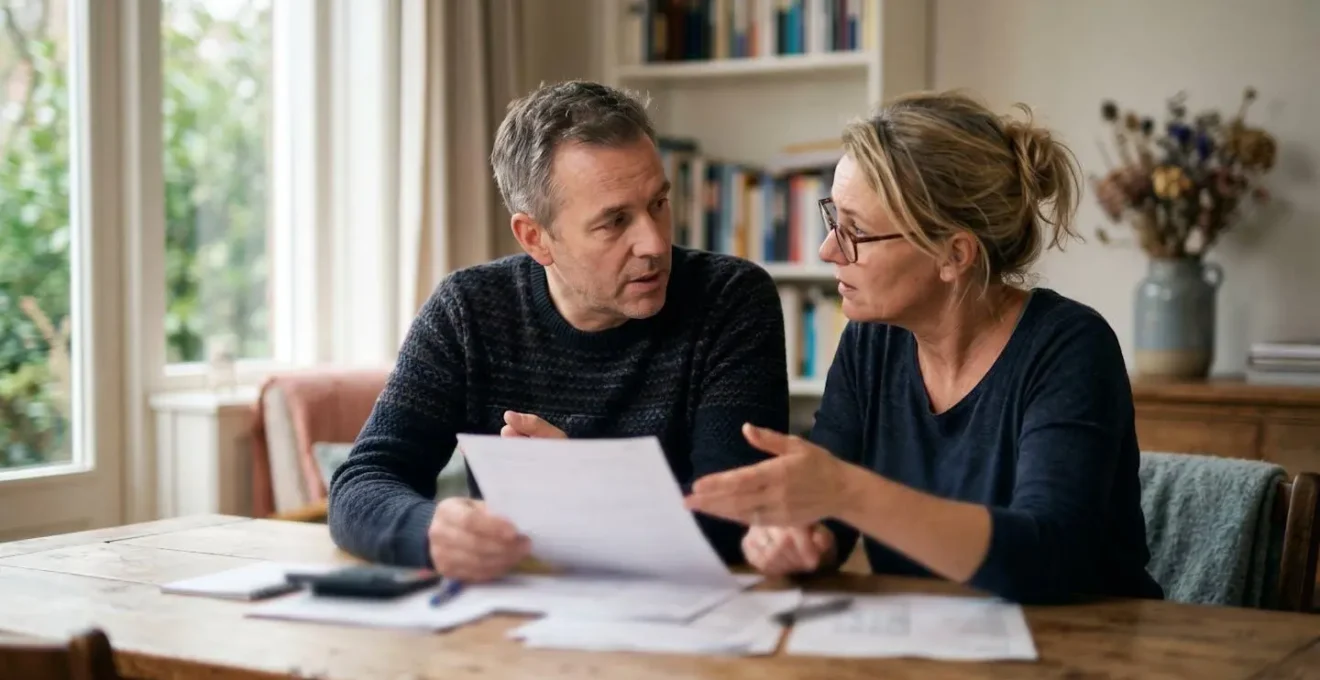 Huiseigenaren bespreken financieringsopties voor verduurzaming aan de keukentafel